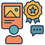 Documento com imagem e selo de verificação